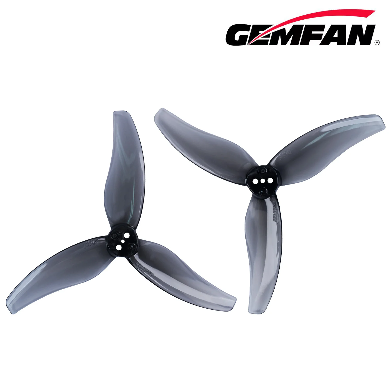 Gemfan 3630 Hurricane 3 Blade - Clear Gray (2CW + 2CCW) image 2