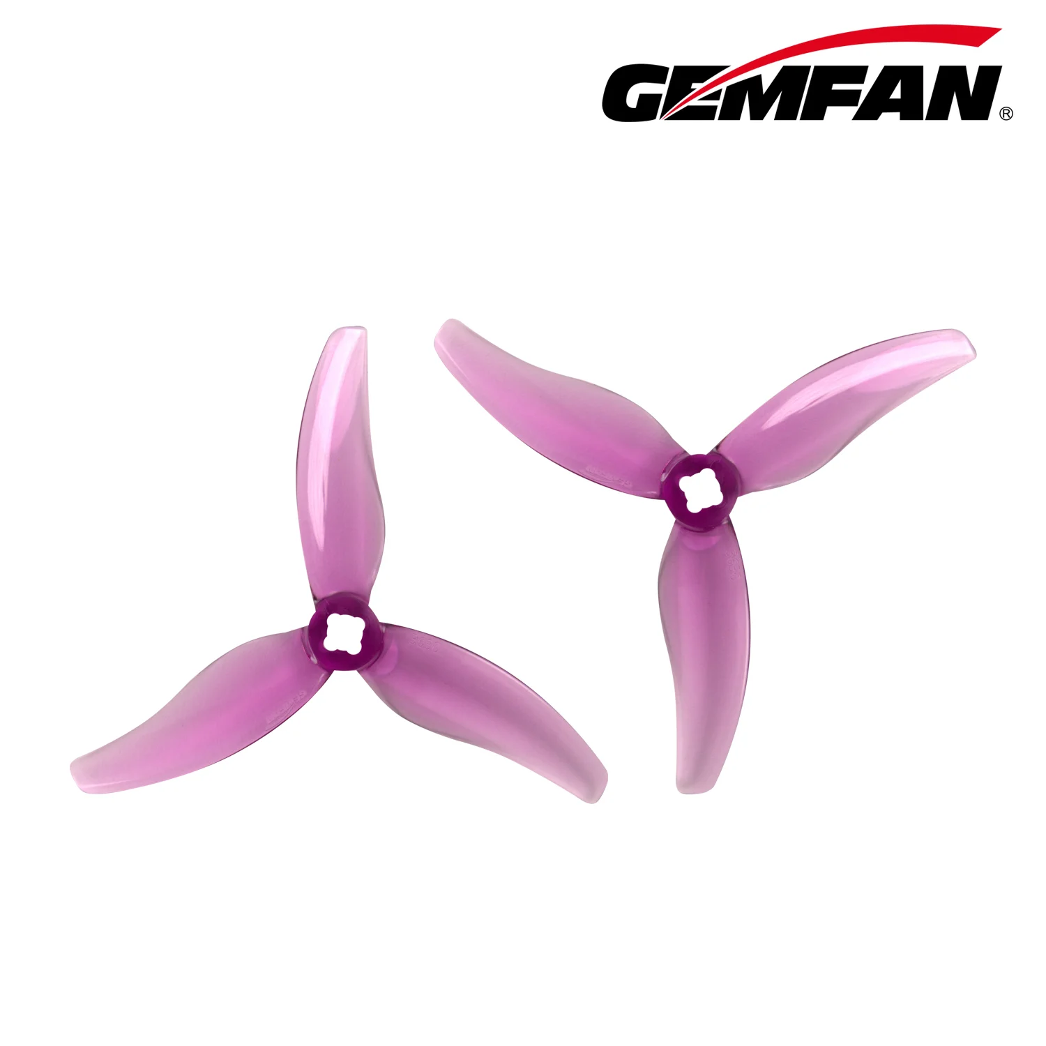 Gemfan 3630 Hurricane 3 Blade - Clear Purple (2CW + 2CCW) image 2