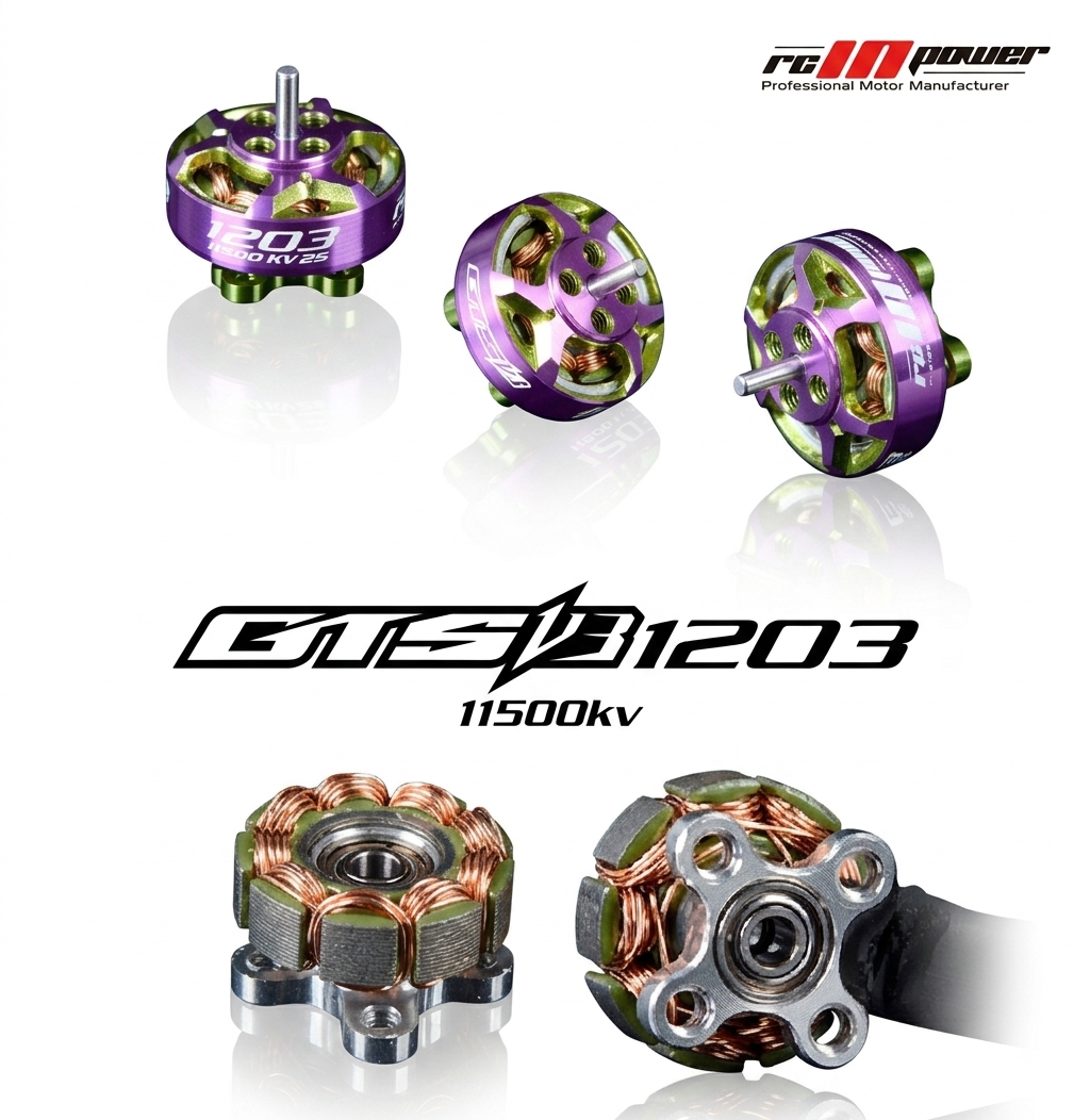 RCinPower GTS V3 1203 11500KV Purple/Green (1PCS) image 2
